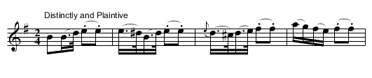 Cunning Young Girl, The - staff notation
