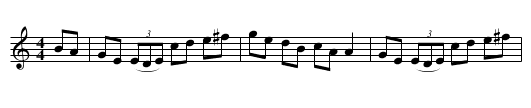 Cunningham's Fancy - staff notation