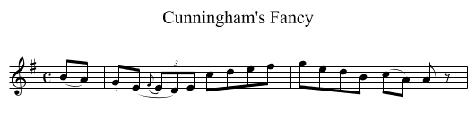 Cunningham's Fancy - staff notation