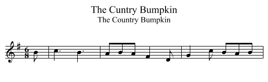 Cuntry Bumpkin, The - staff notation