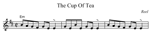 Cup Of Tea, The - staff notation