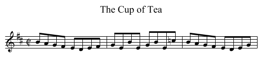 Cup of Tea, The - staff notation