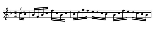 Cupido -- Hornpipe - staff notation