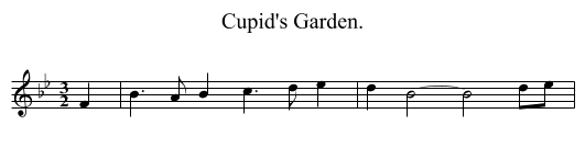 Cupid's Garden. - staff notation