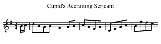 Cupid's Recruiting Serjeant - staff notation