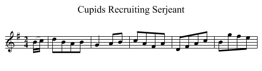 Cupids Recruiting Serjeant - staff notation