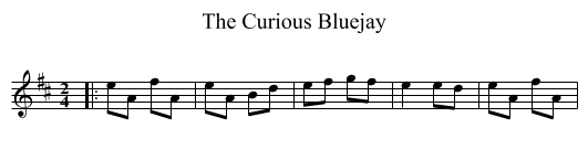 Curious Bluejay, The  - staff notation