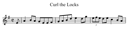 Curl the Locks - staff notation