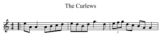 Curlews, The  - staff notation