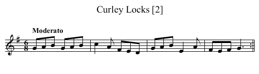 Curley Locks [2] - staff notation