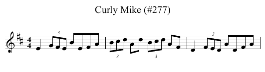 Curly Mike (#277) - staff notation
