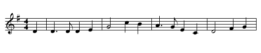 Curragh of Kildare - staff notation