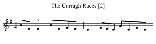 Curragh Races [2], The - staff notation