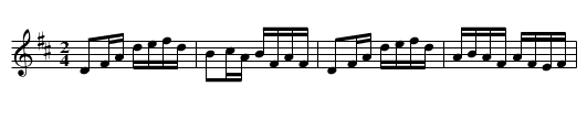 Curran's Fancy - staff notation