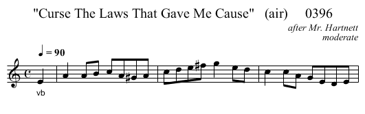 Curse The Laws That Gave Me Cause   (air)     0396 - staff notation