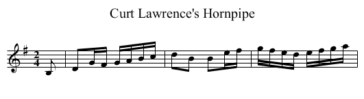 Curt Lawrence's Hornpipe - staff notation
