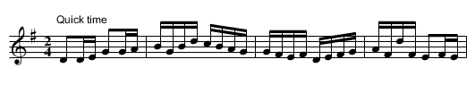 Cush Lassa - staff notation