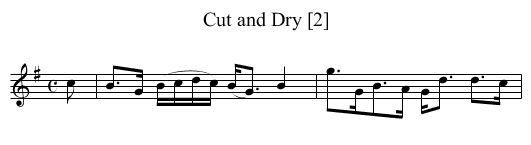 Cut and Dry [2] - staff notation