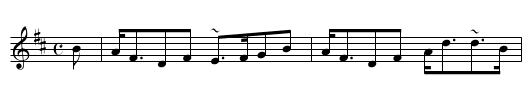 Cut him down Susie, a Strathspey - staff notation
