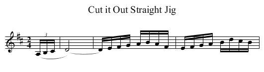 Cut it Out Straight Jig - staff notation
