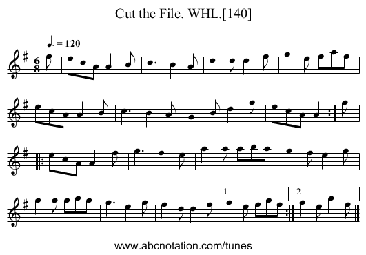 Cut the File. WHL.[140] - staff notation