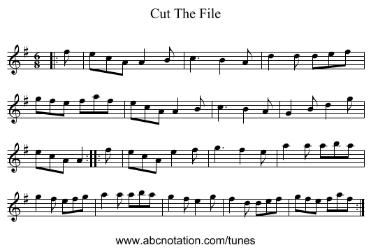Cut The File - staff notation