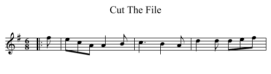 Cut The File - staff notation