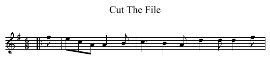 Cut The File - staff notation