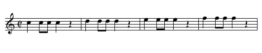 Cut time practice - staff notation