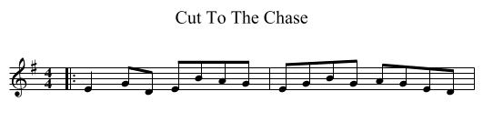 Cut To The Chase - staff notation