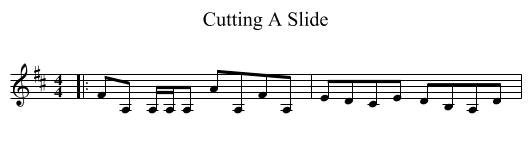 Cutting A Slide - staff notation