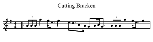 Cutting Bracken - staff notation