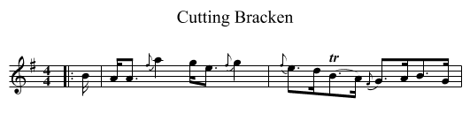 Cutting Bracken - staff notation