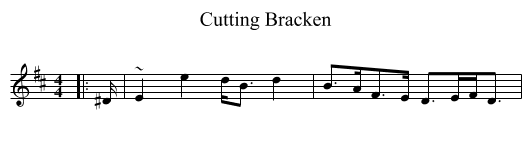 Cutting Bracken - staff notation