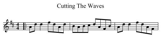Cutting The Waves - staff notation