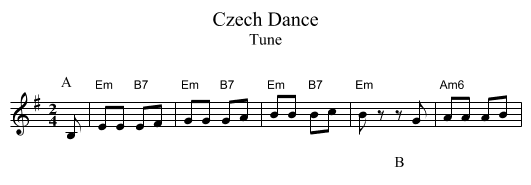 Czech Dance - staff notation