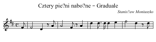 Cztery pie?ni nabo?ne – Graduale - staff notation