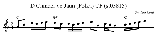 D Chinder vo Jaun (Polka) CF (st05815) - staff notation