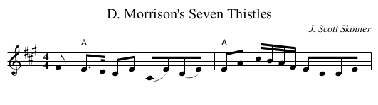 D. Morrison's Seven Thistles - staff notation