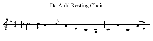 Da Auld Resting Chair - staff notation