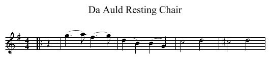 Da Auld Resting Chair - staff notation