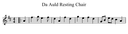 Da Auld Resting Chair - staff notation