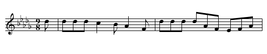 Dá bFágfain-Re Siobán 'r a Cófna - staff notation