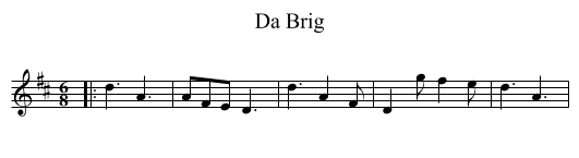 Da Brig - staff notation