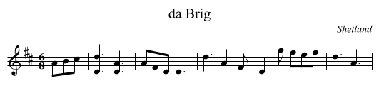 da Brig - staff notation