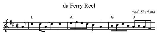da Ferry Reel - staff notation