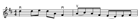 Da Forefit o' Da Ship - staff notation