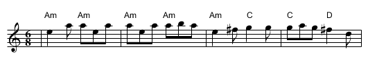 da Full Rigged Ship - staff notation