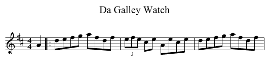 Da Galley Watch - staff notation