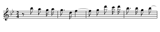 Da guandeng - staff notation
